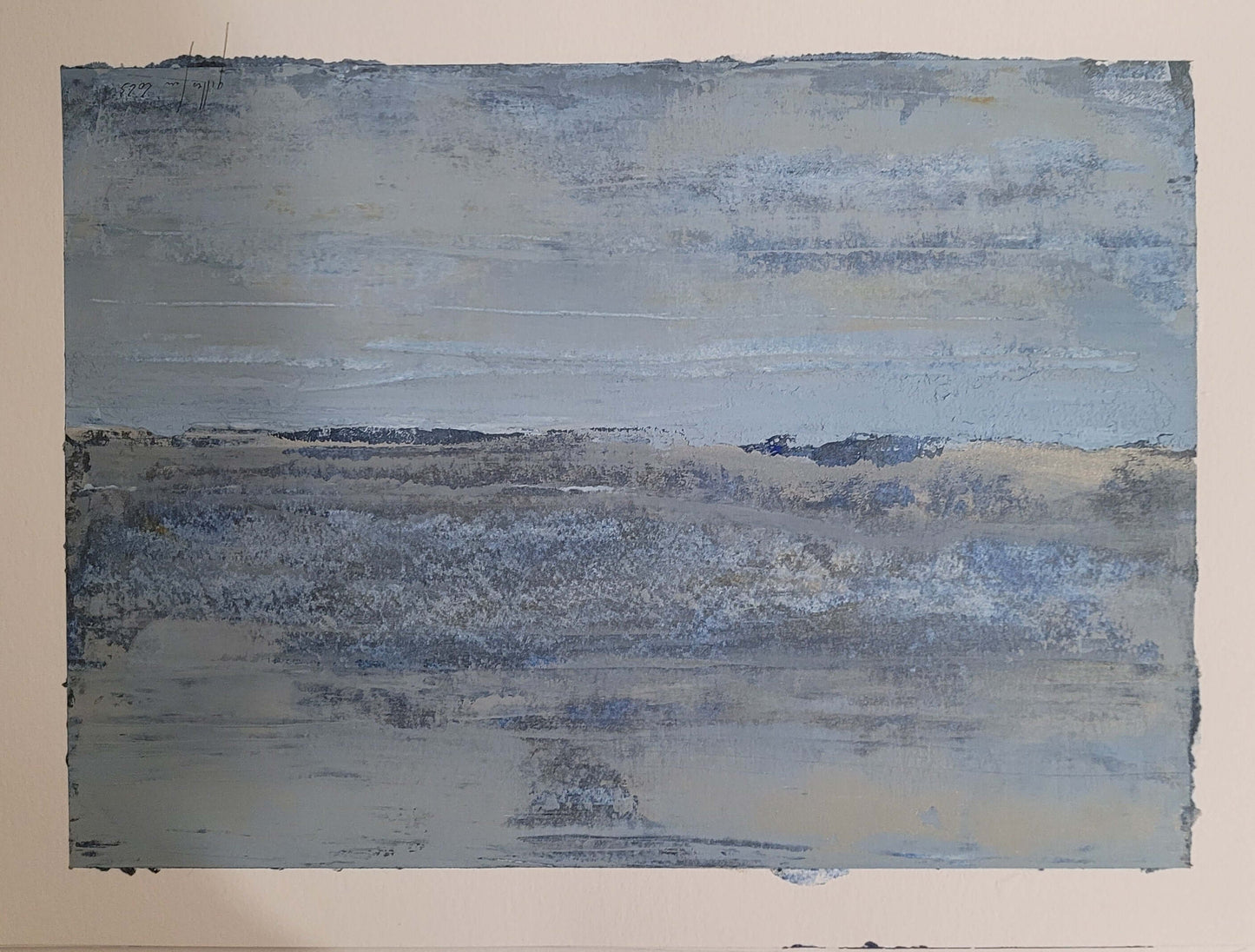 Acrylique sur papier 30x40cm paysage abstrait