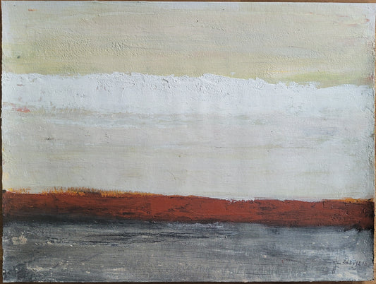 Acrylique sur papier 30x40cm paysages abstrait  - 2