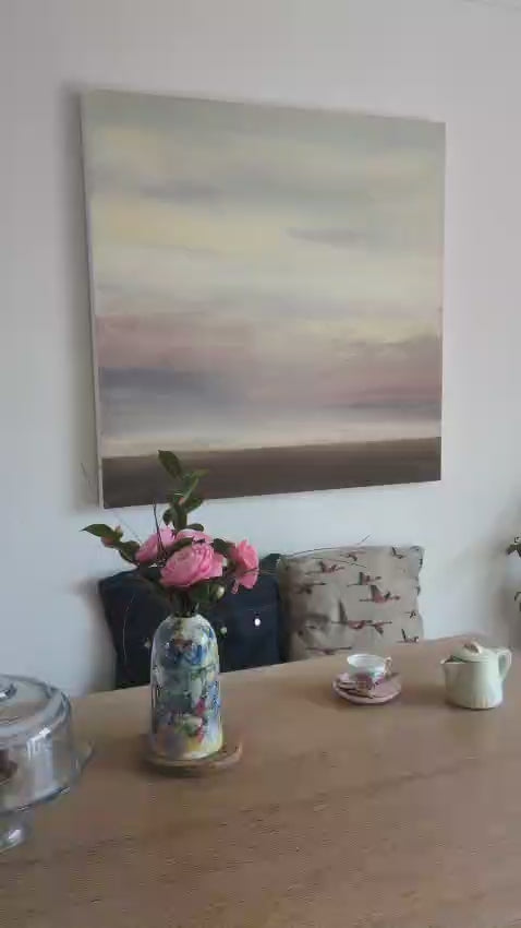 peinture acrylique sur toile paysage abstrait 100x100