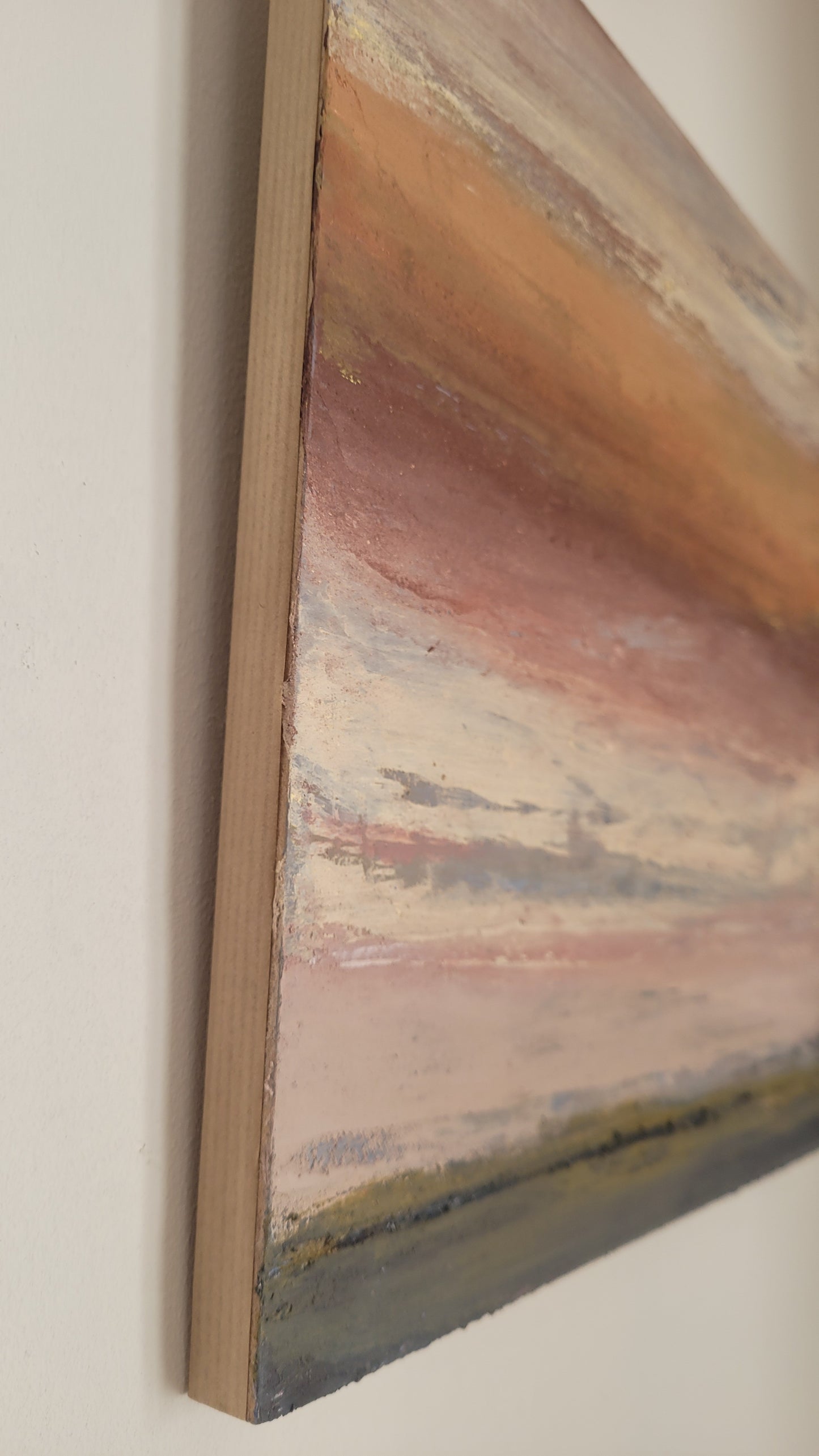 paysage abstrait acrylique 30x30cm - Souvenirs