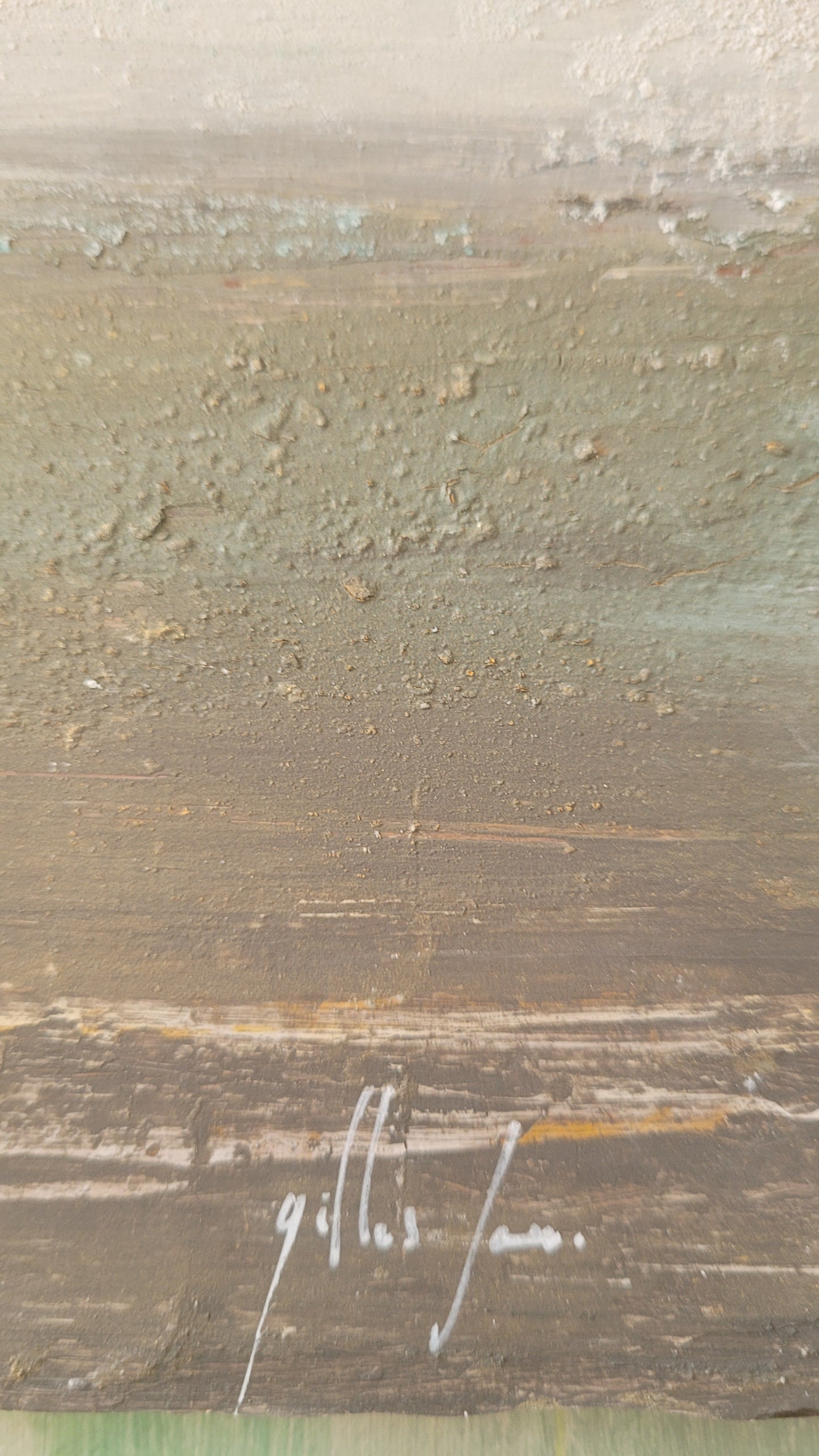 paysage abstrait acrylique 30x30cm - Hiver blanc