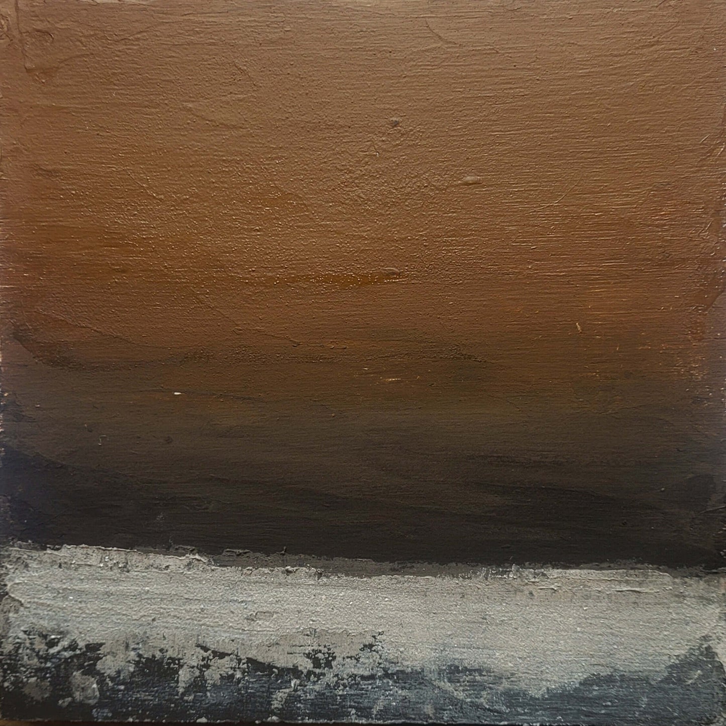 paysage abstrait acrylique 10x10cm - les jours 2