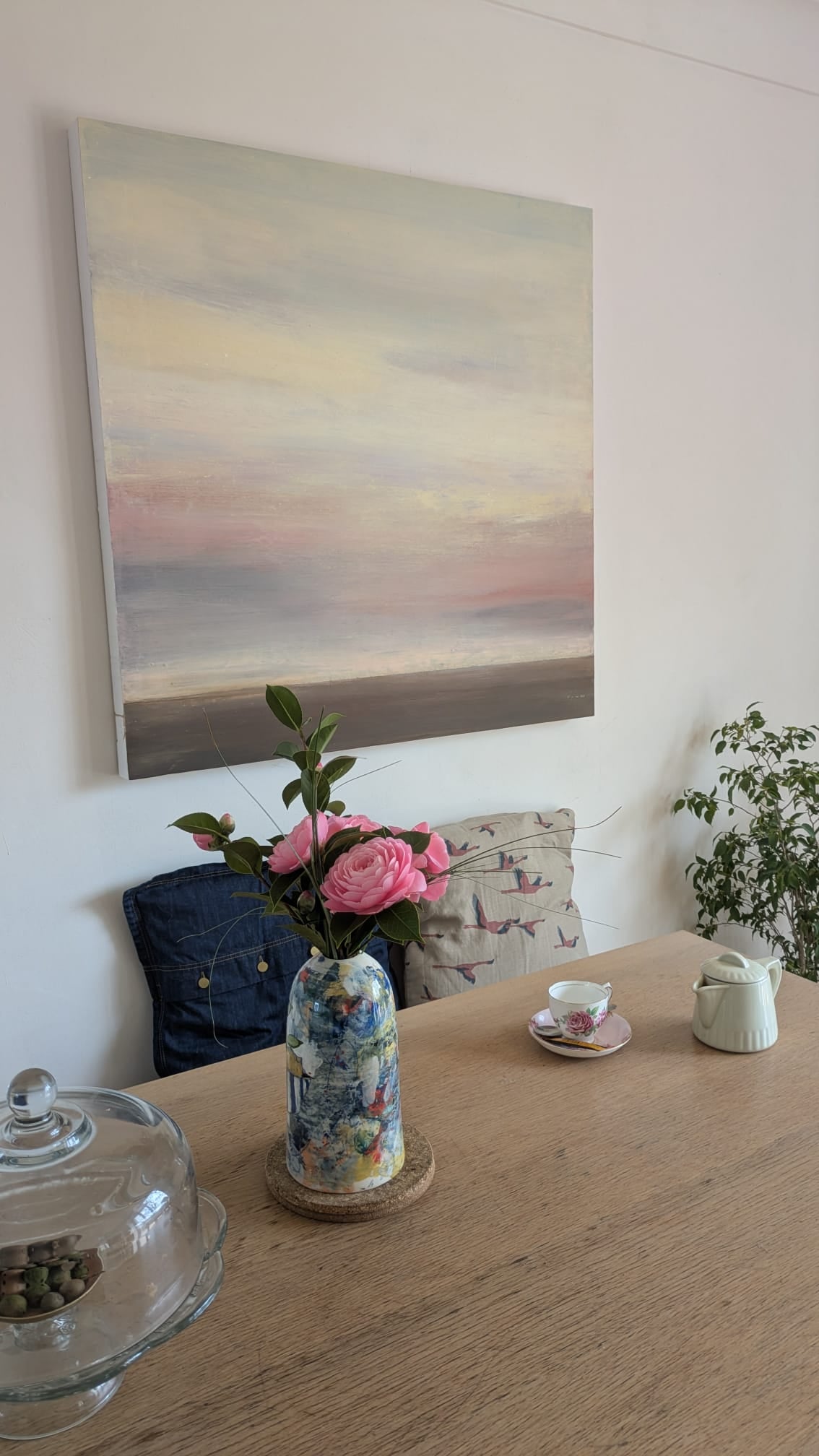 peinture acrylique sur toile paysage abstrait 100x100