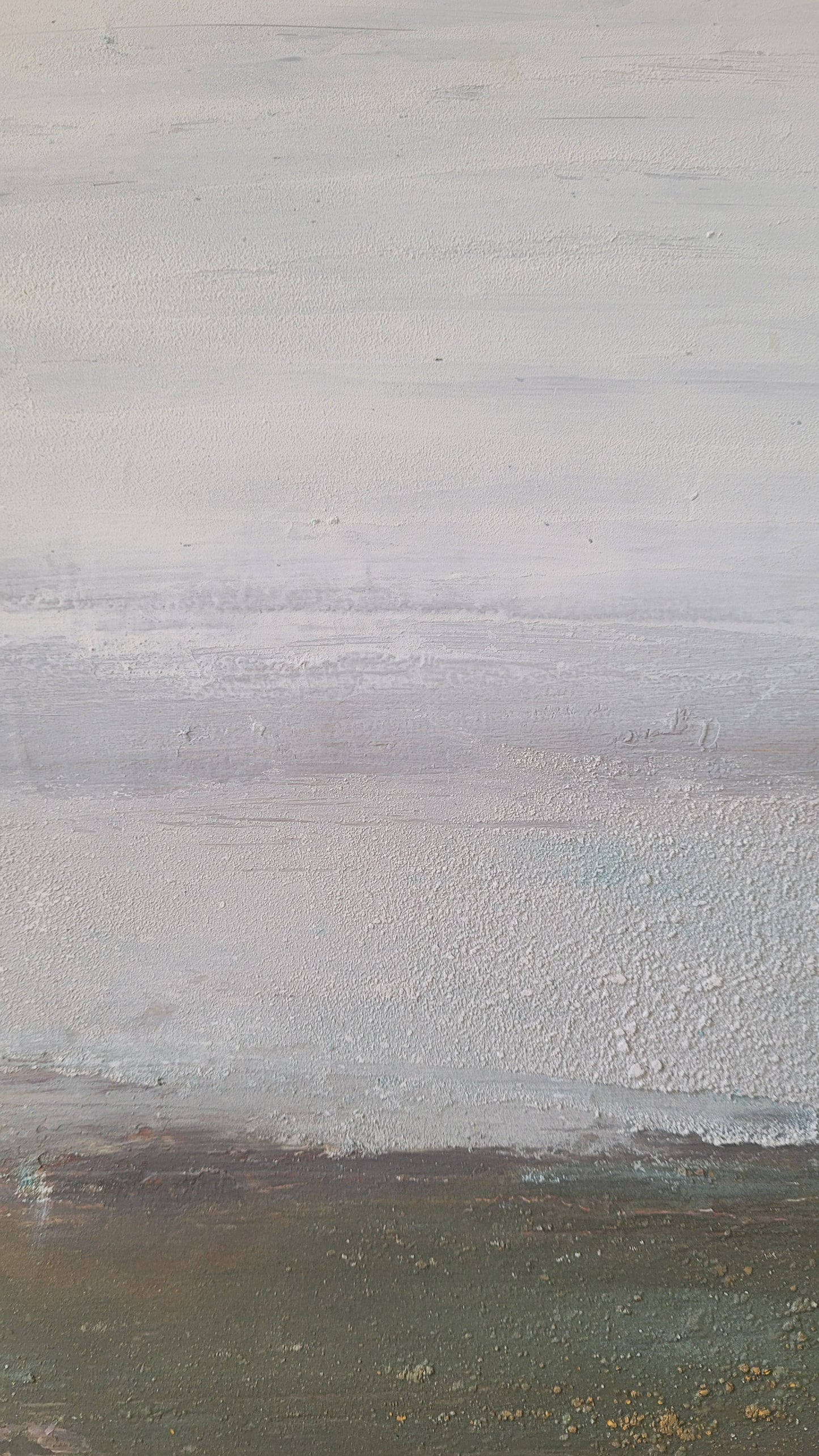 paysage abstrait acrylique 30x30cm - Hiver blanc