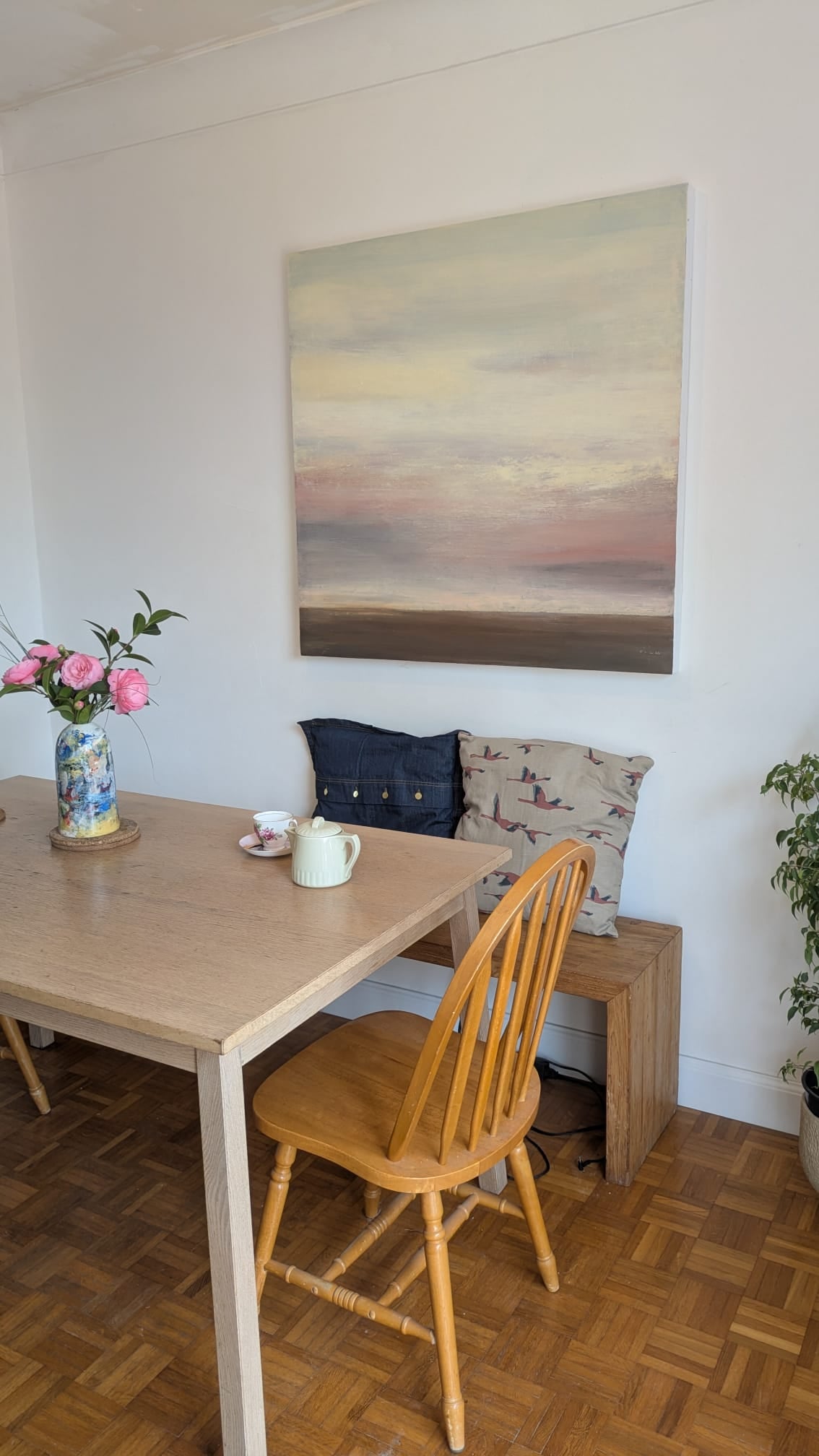 peinture acrylique sur toile paysage abstrait 100x100