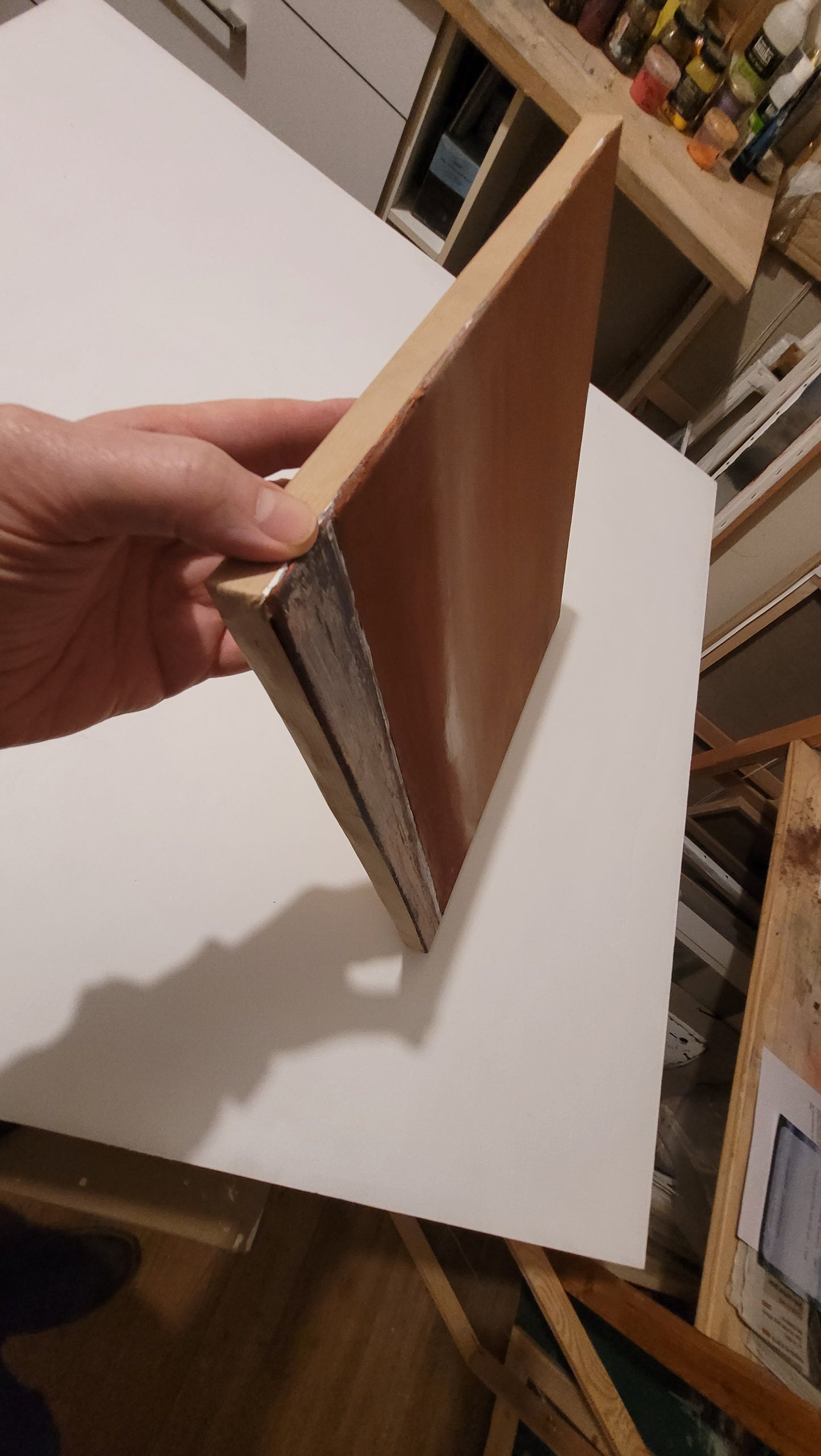 peinture acrylique sur toile paysage abstrait  40x40