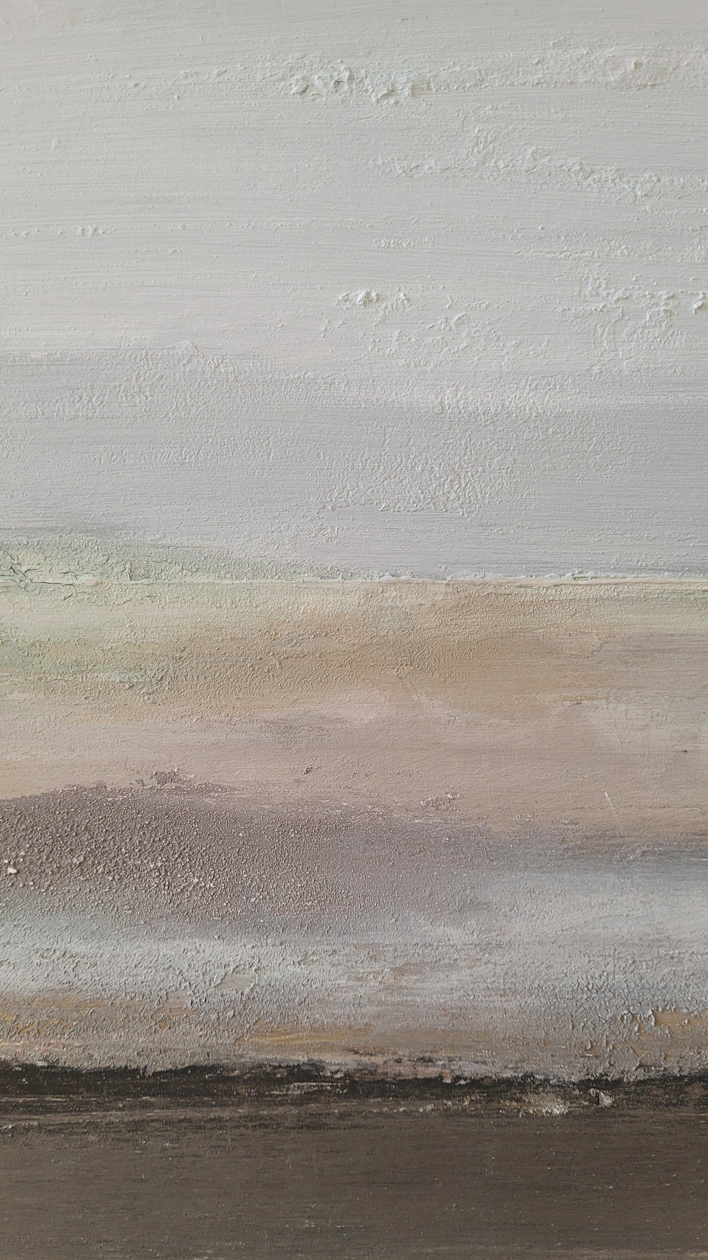 paysage abstrait acrylique 30x30cm - Hiver blanc 2