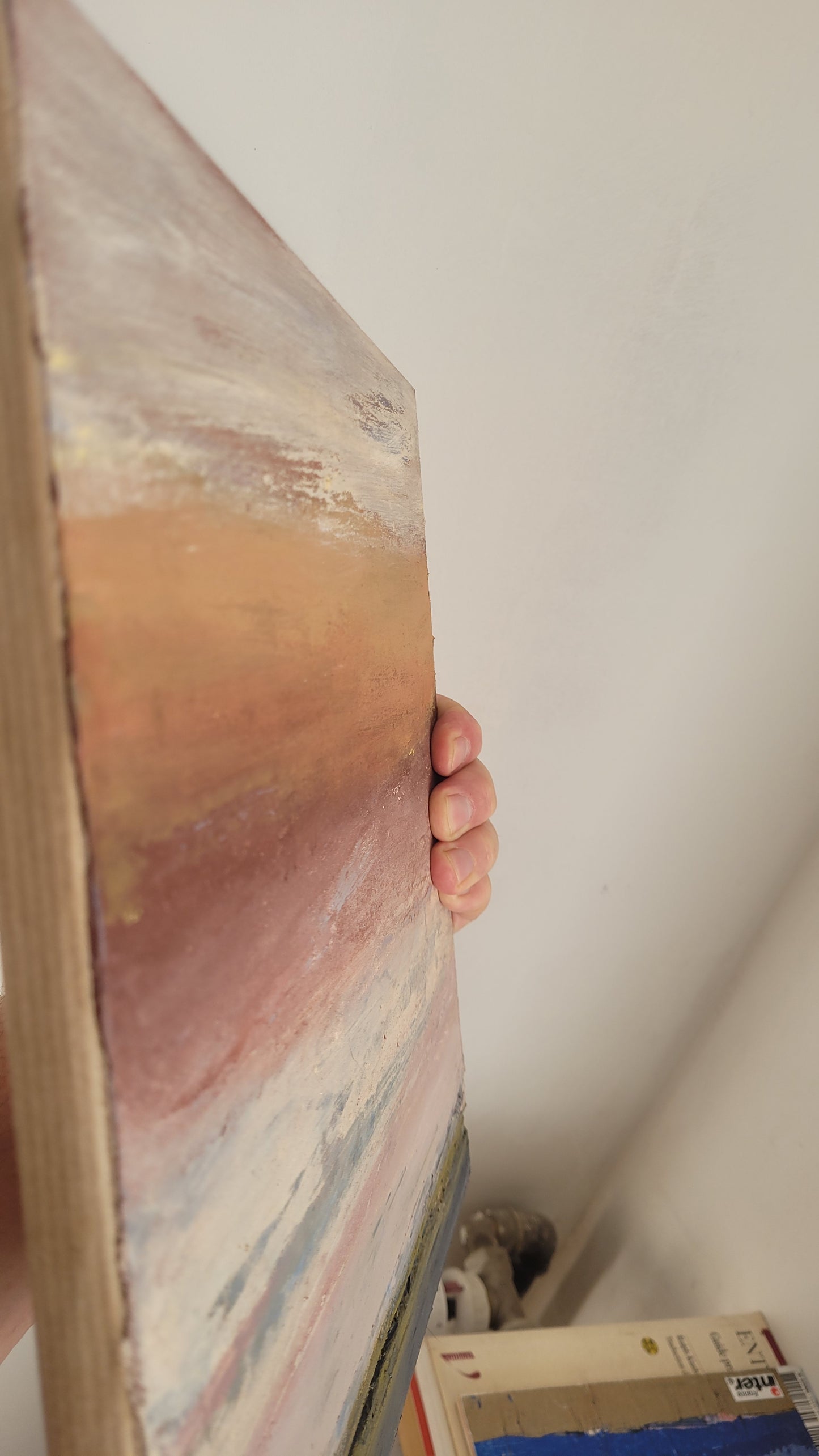 paysage abstrait acrylique 30x30cm - Souvenirs