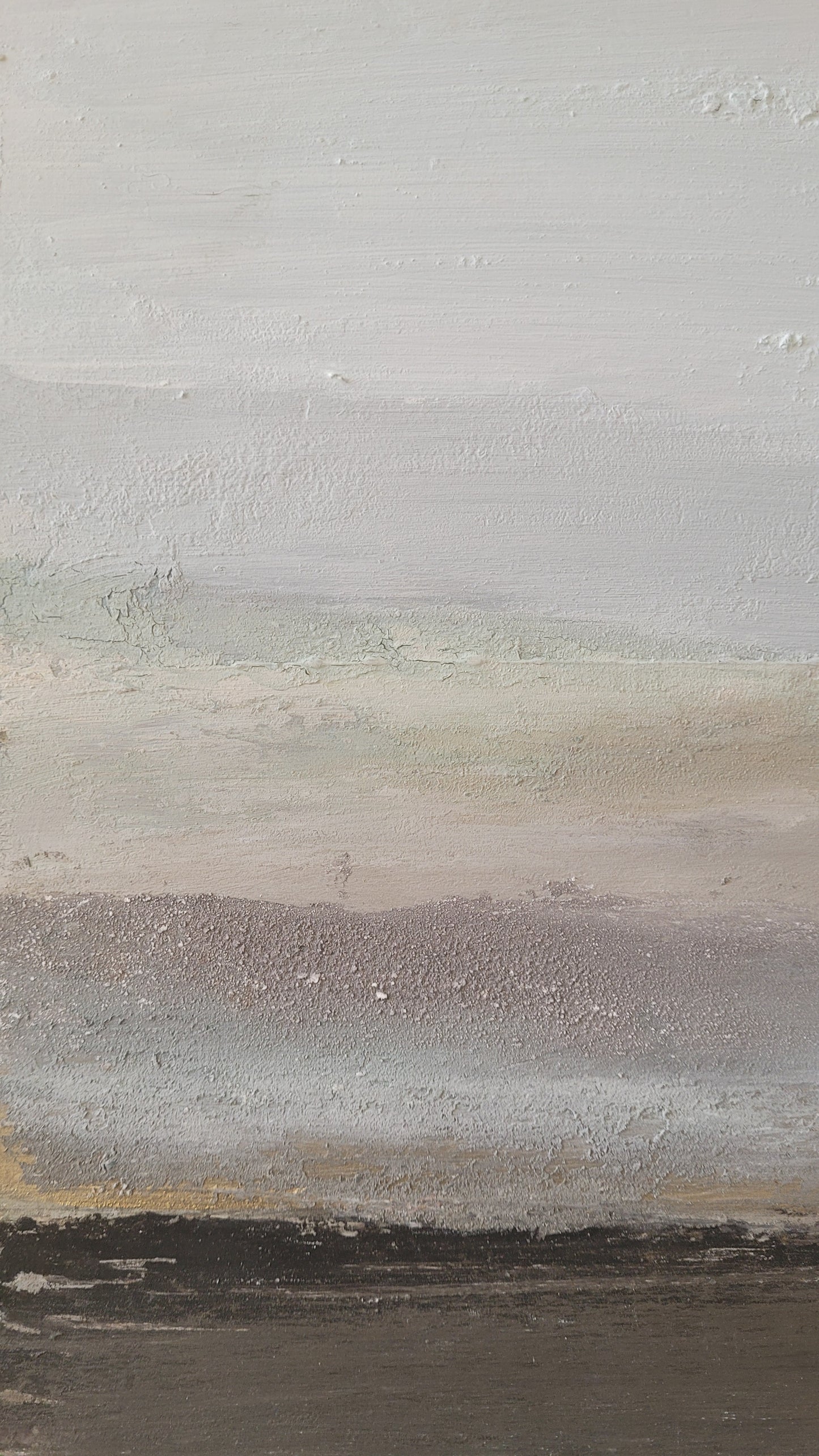 paysage abstrait acrylique 30x30cm - Hiver blanc 2