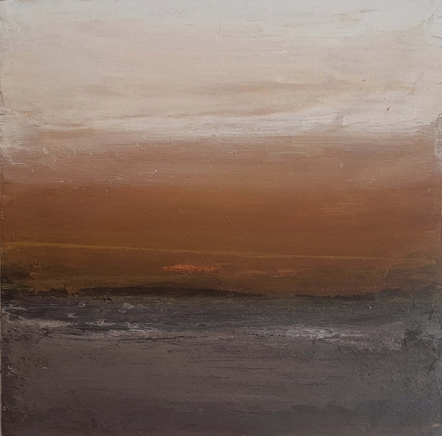 paysage abstrait acrylique 10x10cm - les jours 3