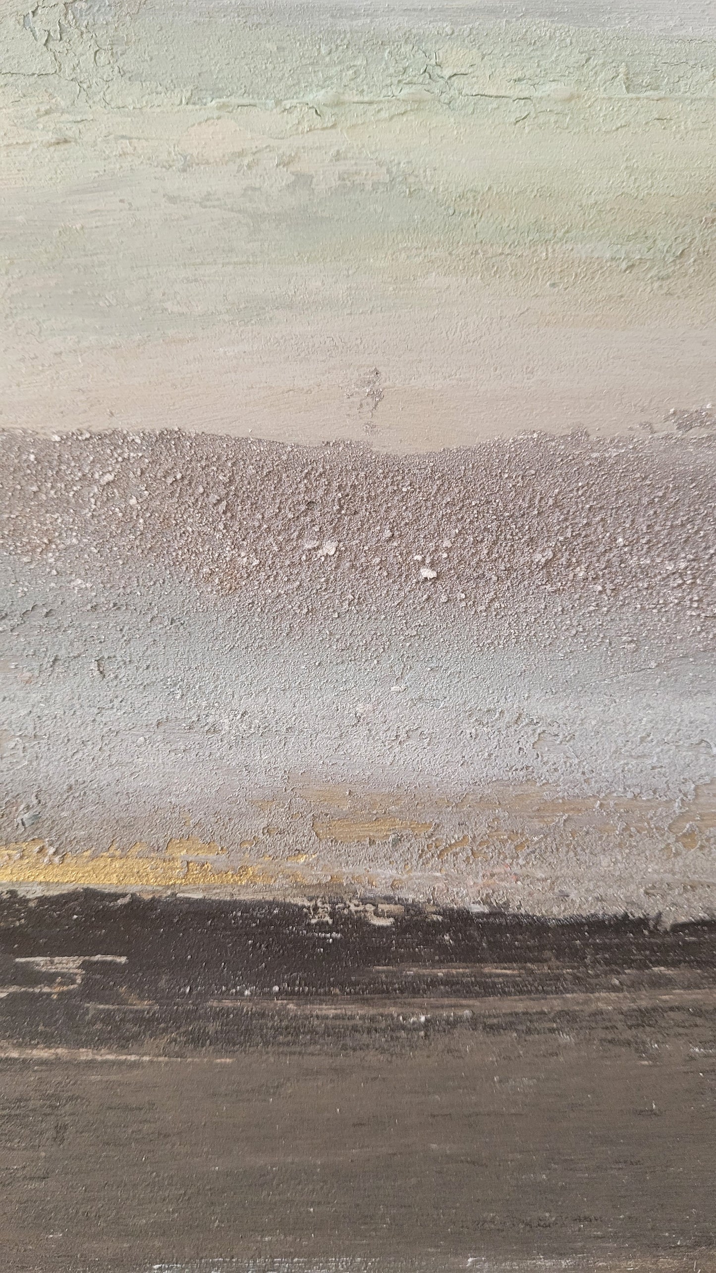 paysage abstrait acrylique 30x30cm - Hiver blanc 2