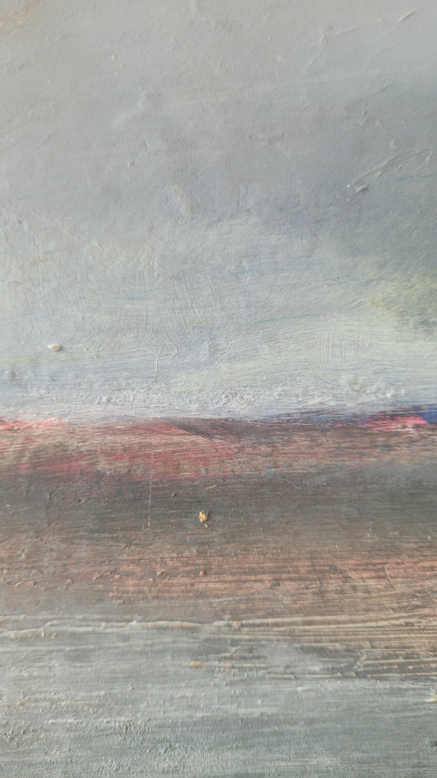 paysage abstrait acrylique 30x30cm - Tempete