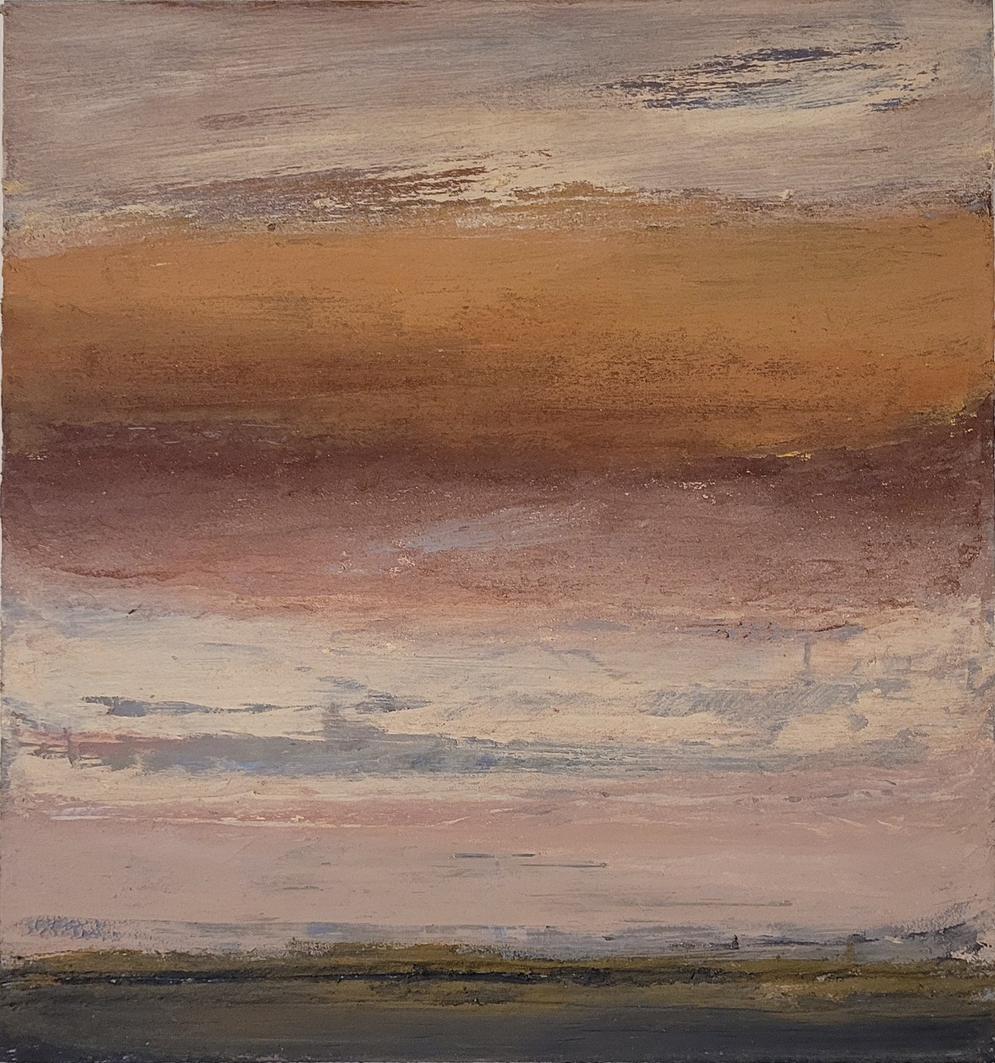 paysage abstrait acrylique 30x30cm - Souvenirs