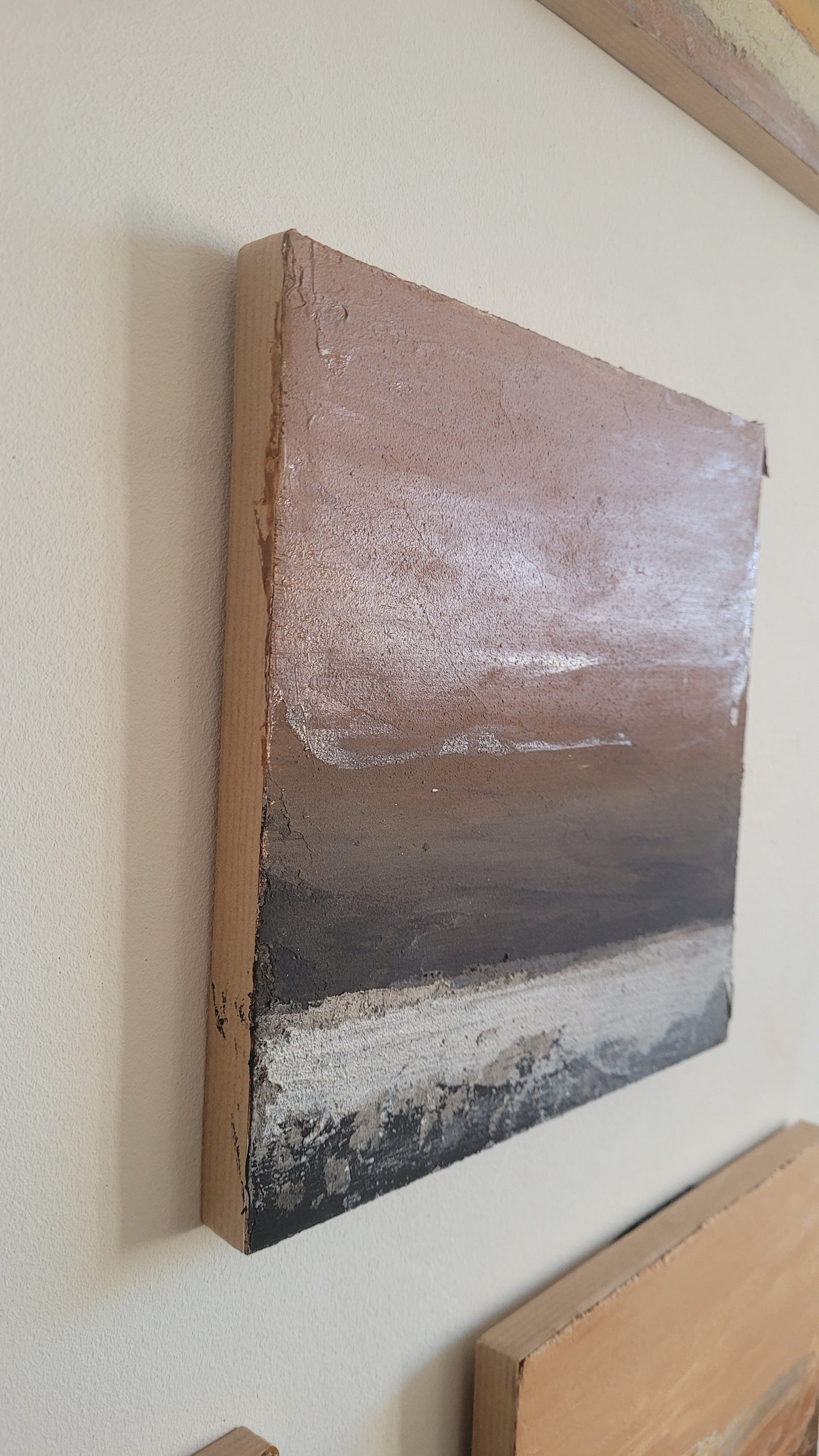 paysage abstrait acrylique 10x10cm - les jours 2