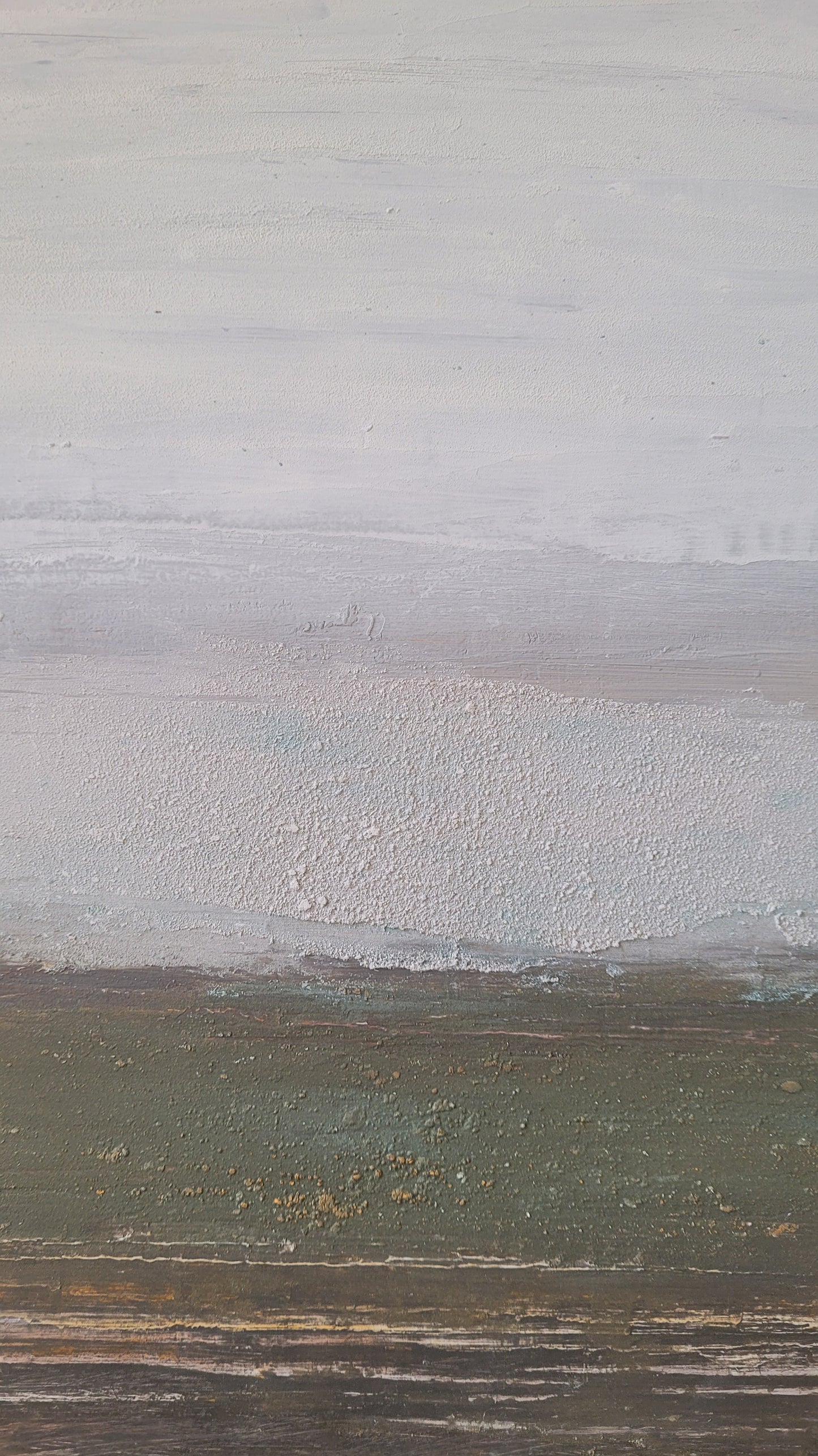 paysage abstrait acrylique 30x30cm - Hiver blanc