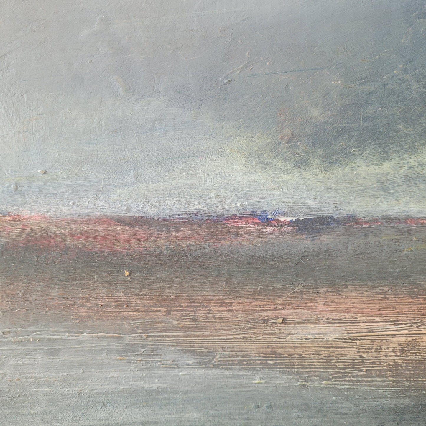 paysage abstrait acrylique 30x30cm - Tempete