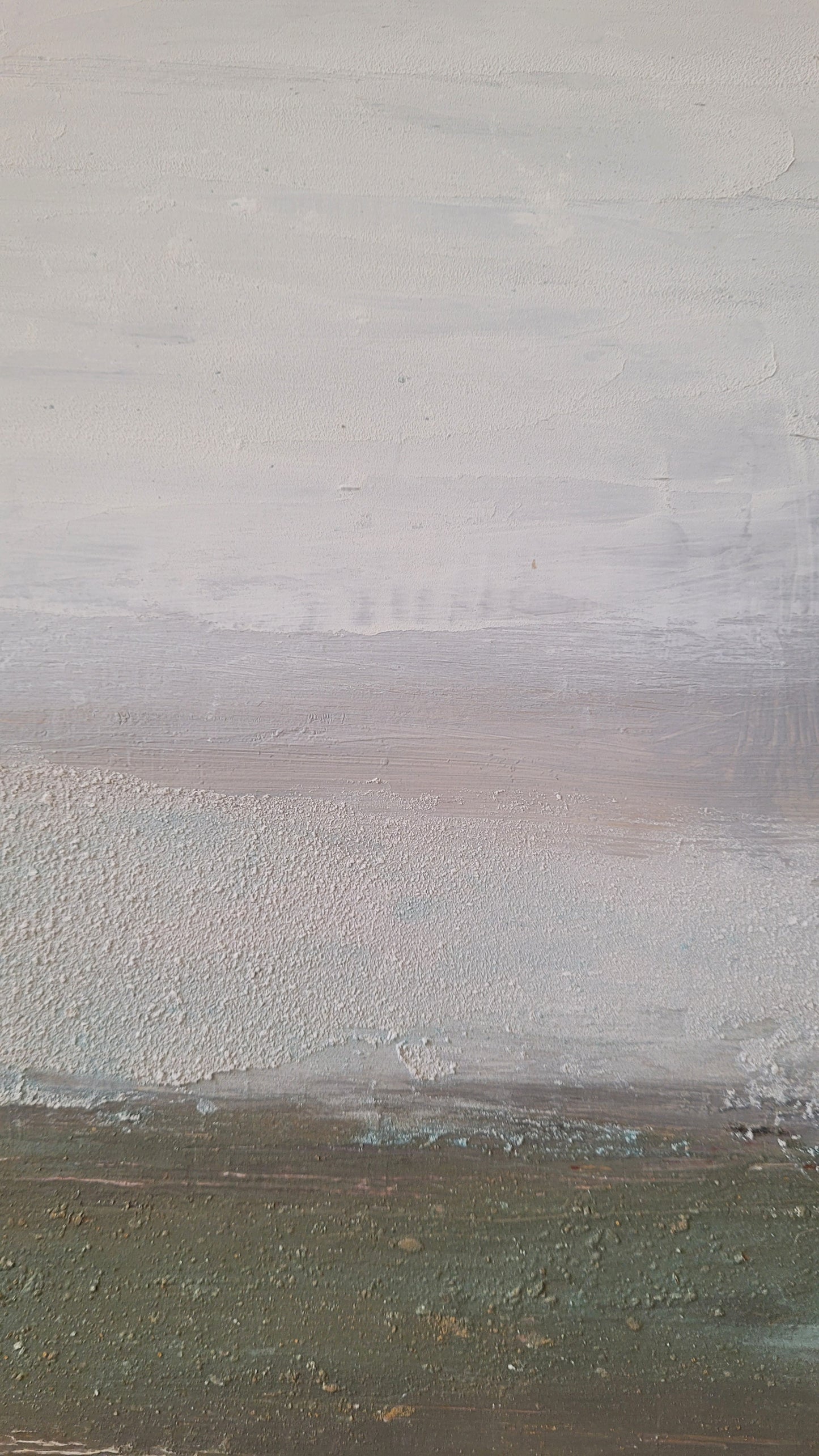 paysage abstrait acrylique 30x30cm - Hiver blanc