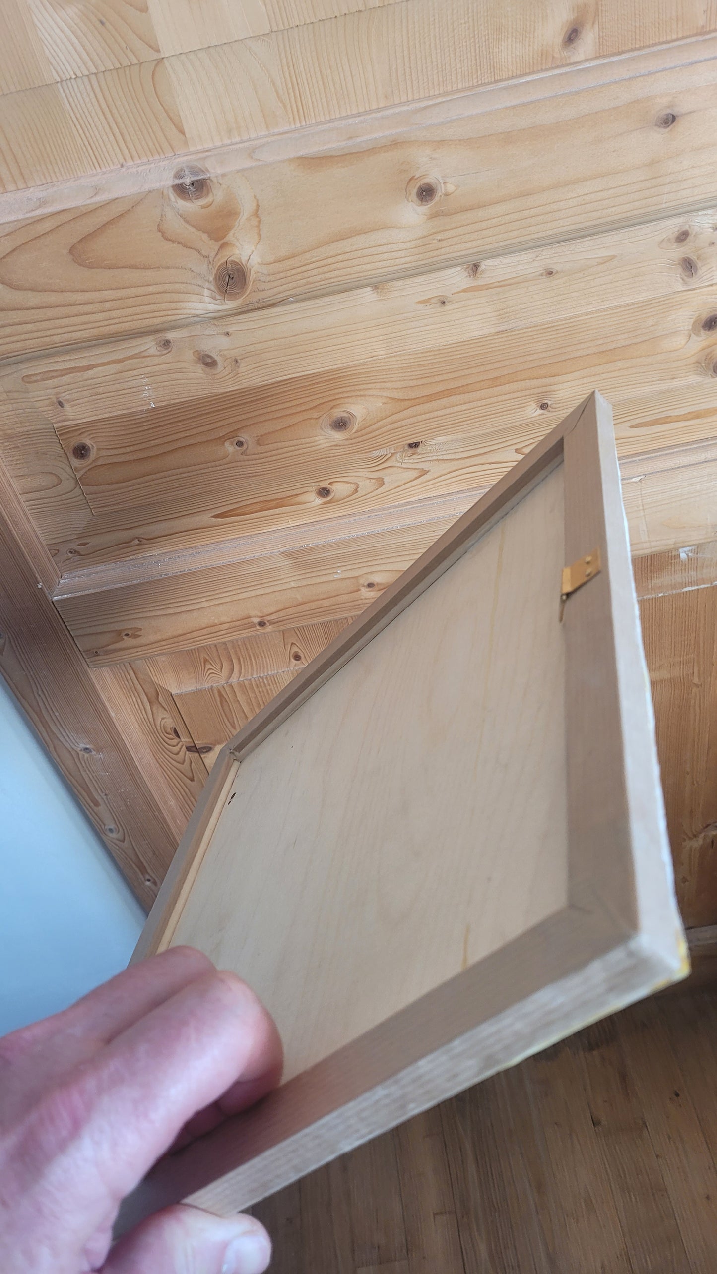 paysage abstrait acrylique 30x30cm - Hiver blanc