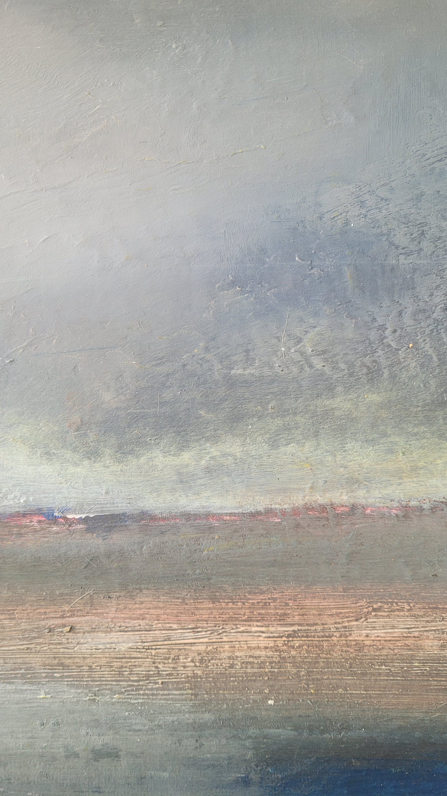 paysage abstrait acrylique 30x30cm - Tempete