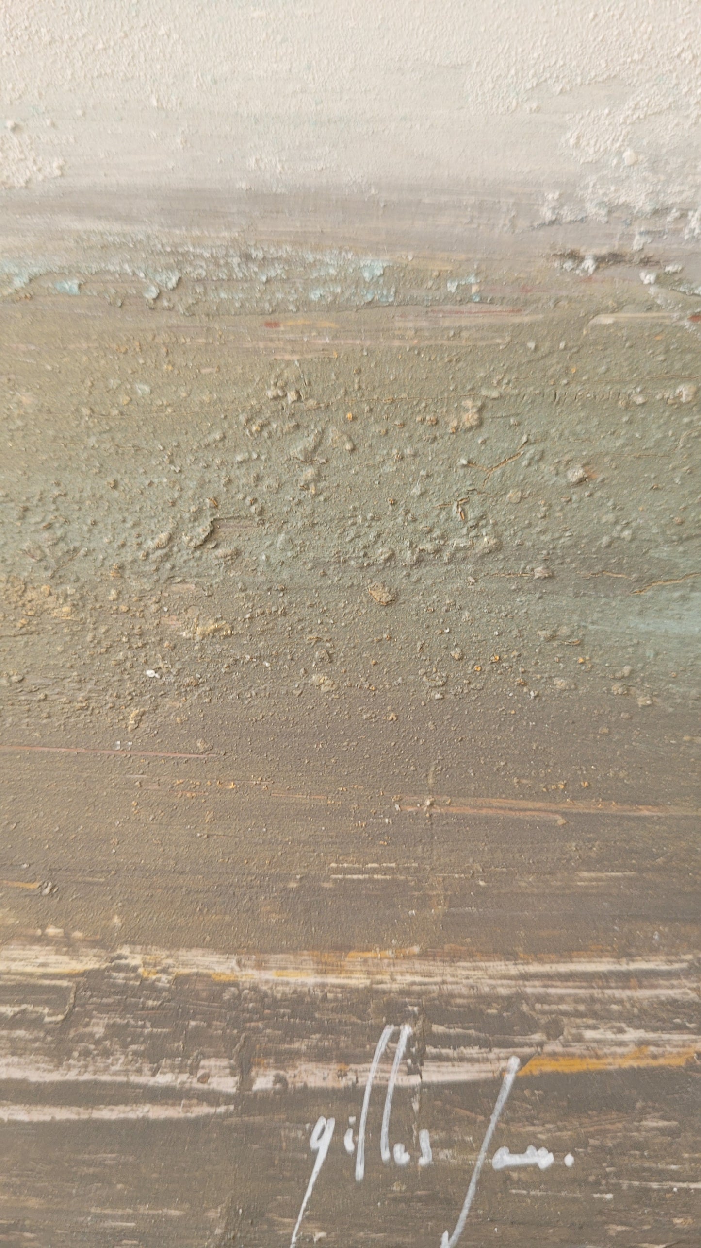 paysage abstrait acrylique 30x30cm - Hiver blanc