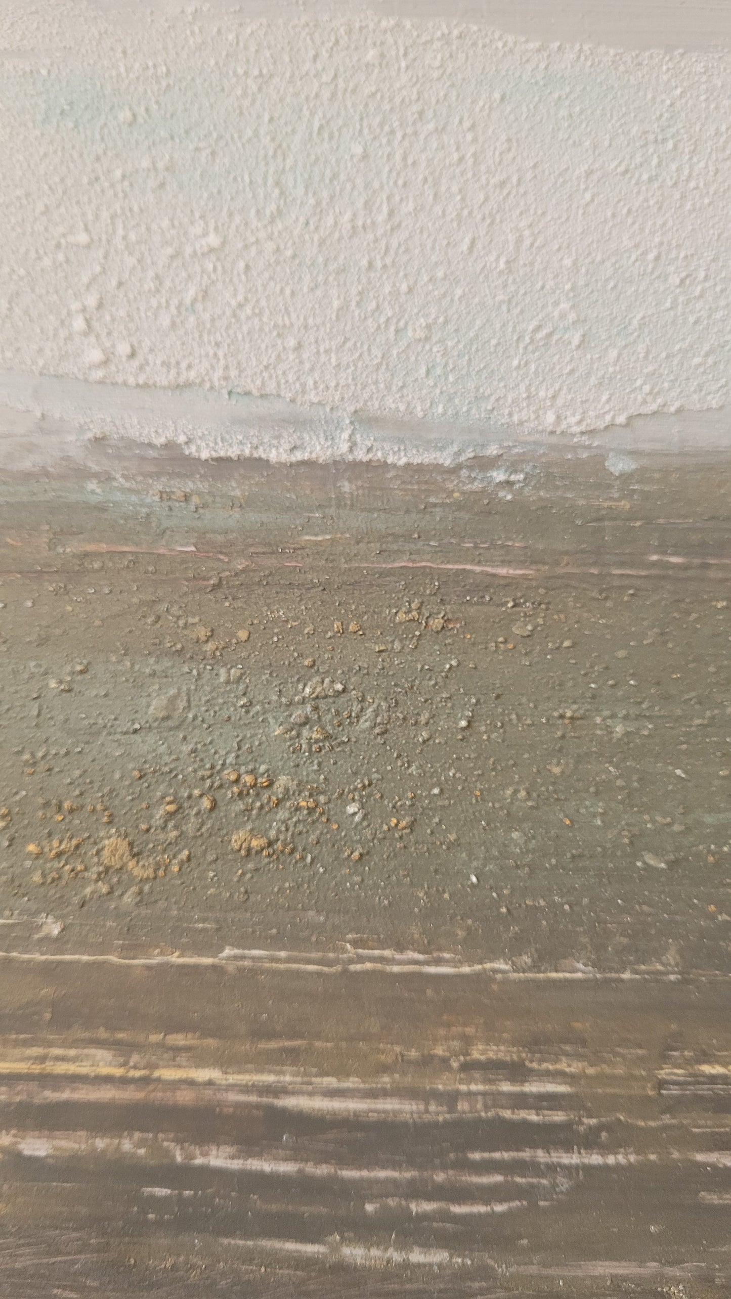 paysage abstrait acrylique 30x30cm - Hiver blanc