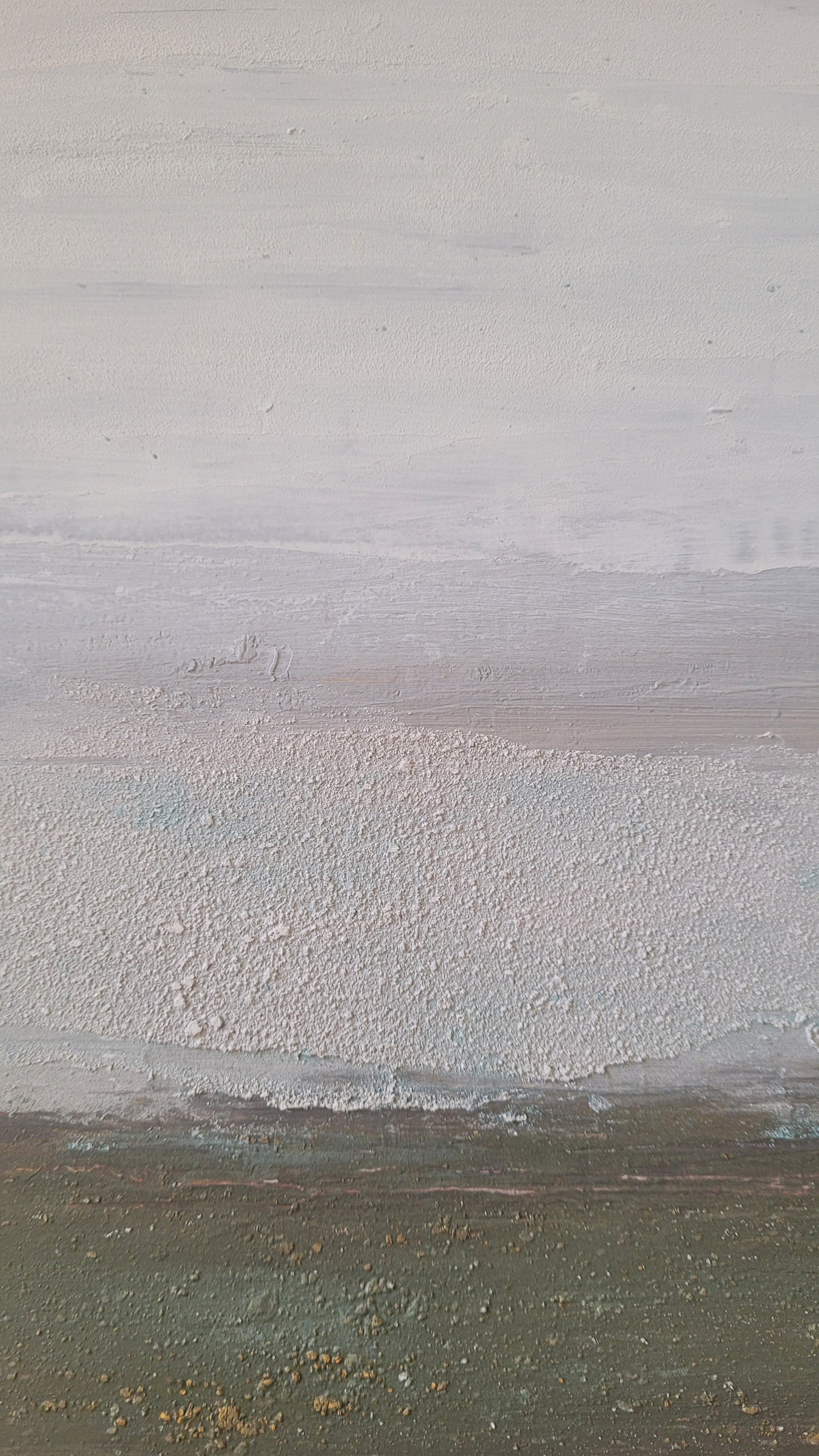 paysage abstrait acrylique 30x30cm - Hiver blanc
