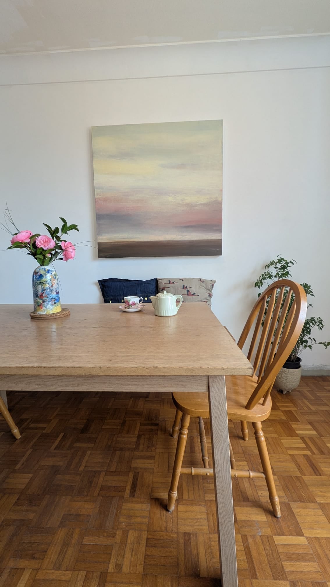 peinture acrylique sur toile paysage abstrait 100x100