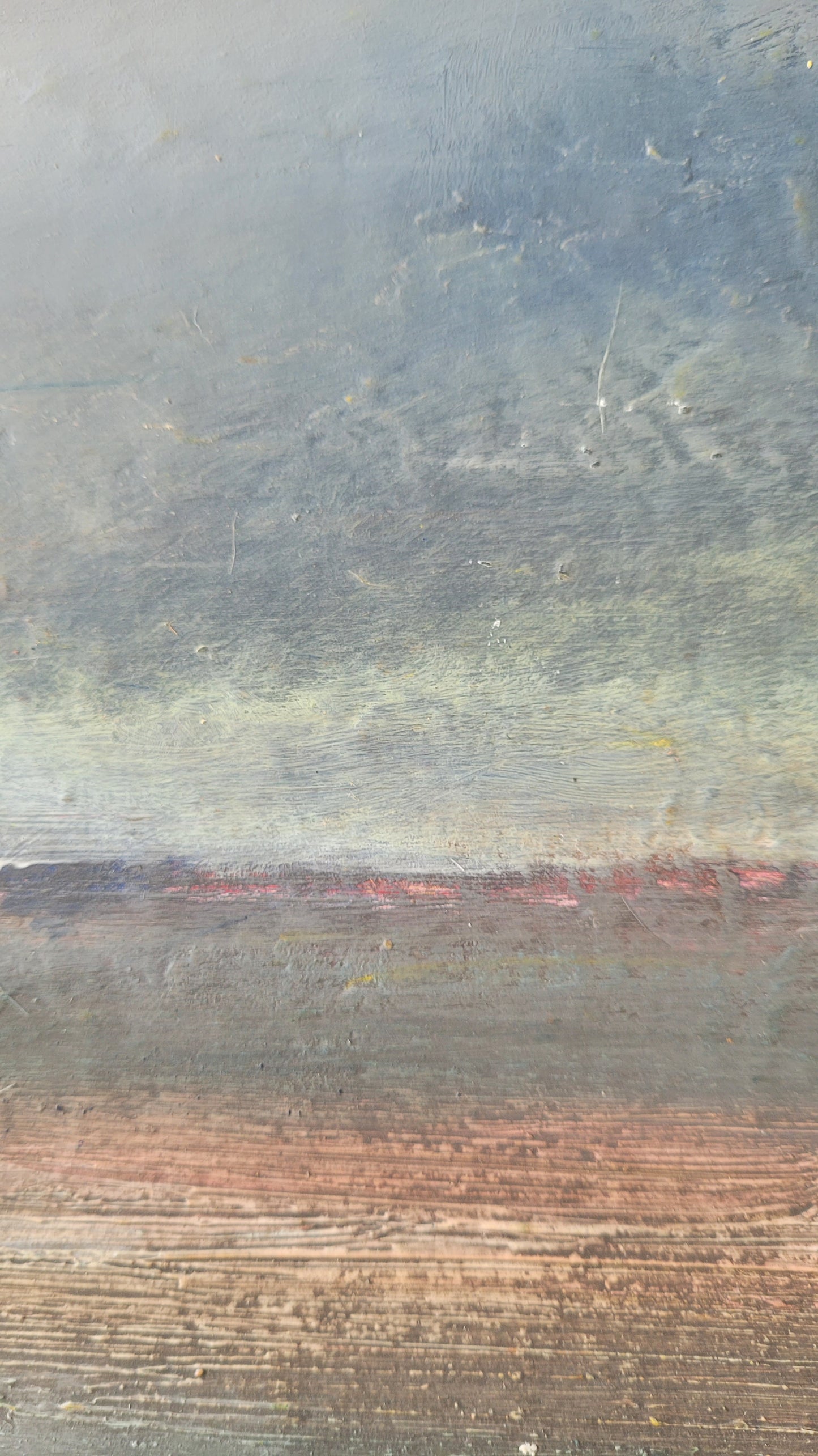 paysage abstrait acrylique 30x30cm - Tempete