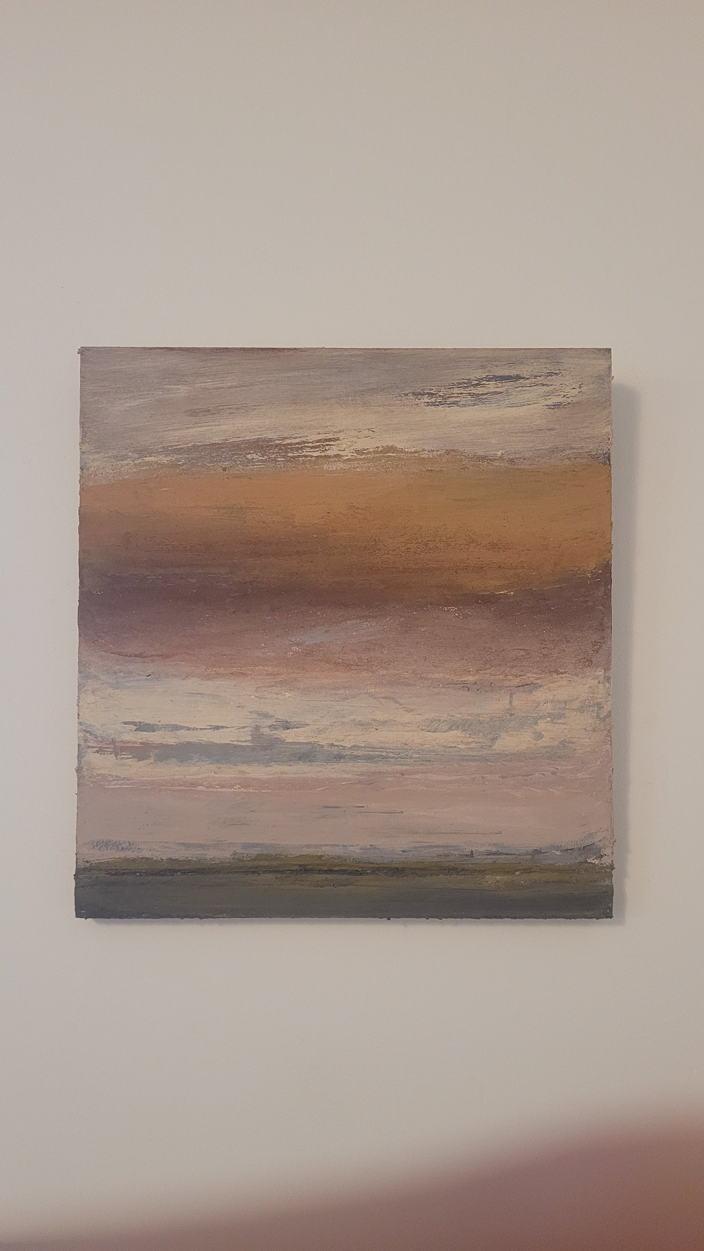 paysage abstrait acrylique 30x30cm - Souvenirs