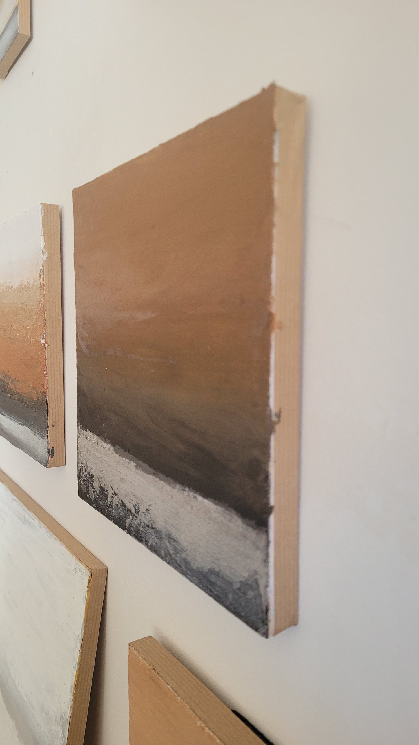 paysage abstrait acrylique 10x10cm - les jours 2